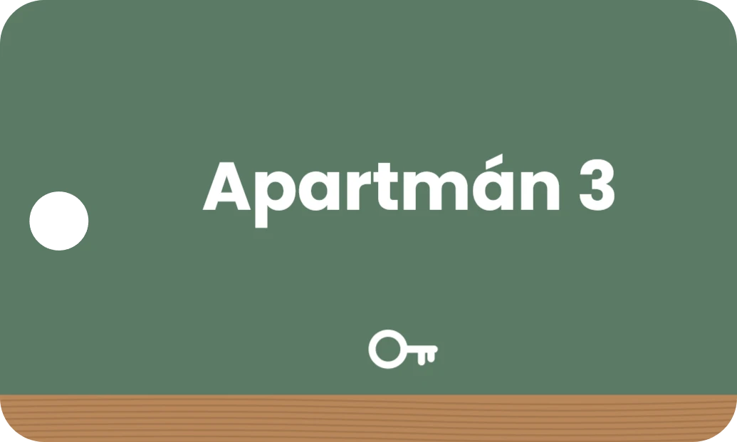 Přívěsek na klíče od apartmánu, ukázka karty