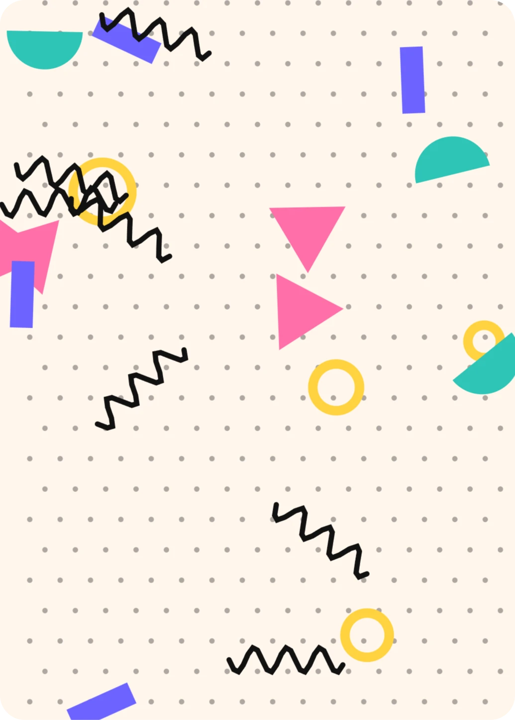 Art drop: memphis, ukázka karty
