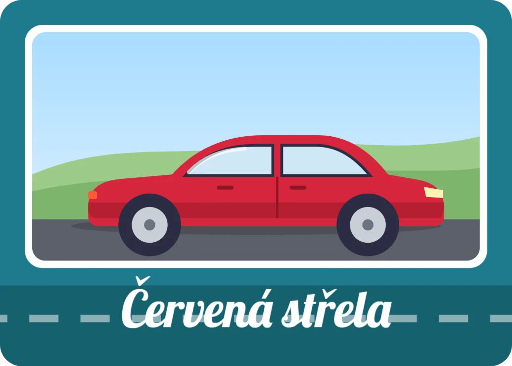 Magnetka Moje auto, ukázka karty