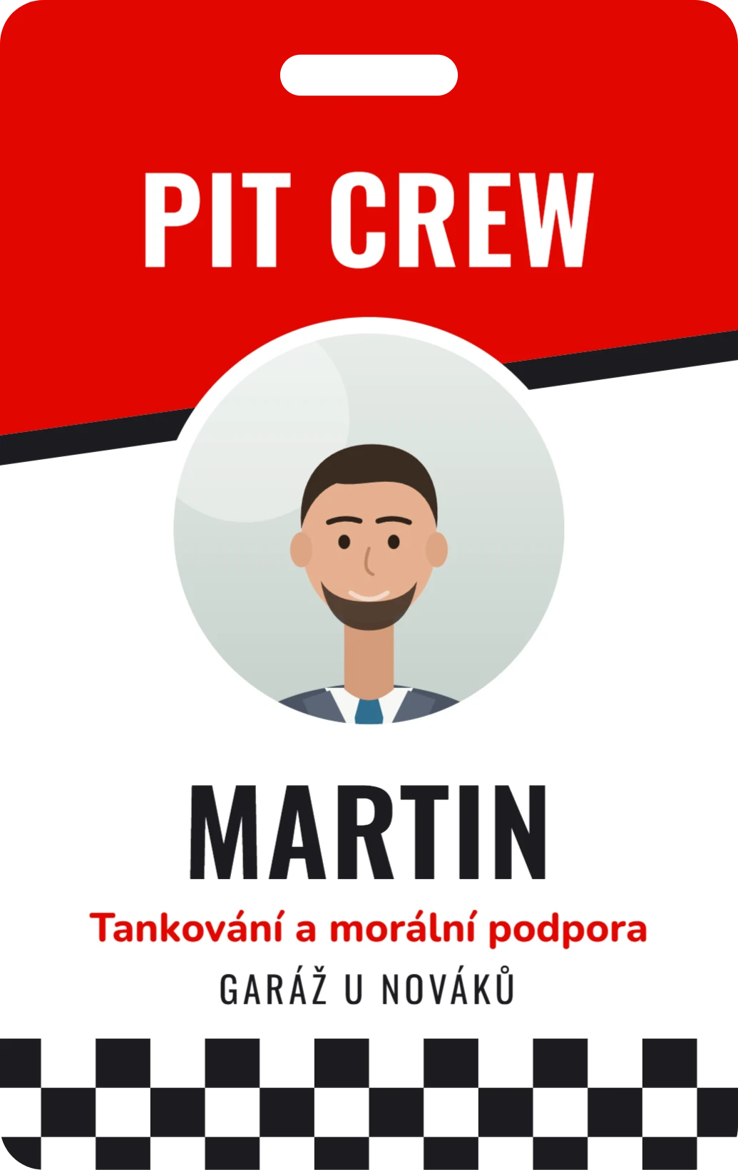 Pit crew, ukázka karty