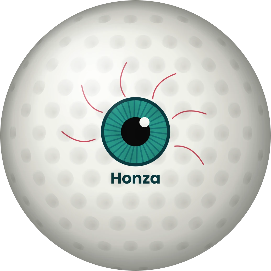 Golfový míček Oko, ukázka karty