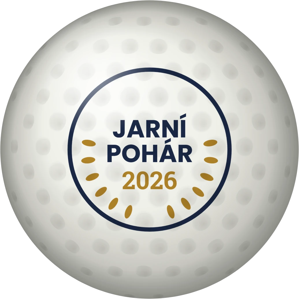 Golfový míček na turnaj, ukázka karty