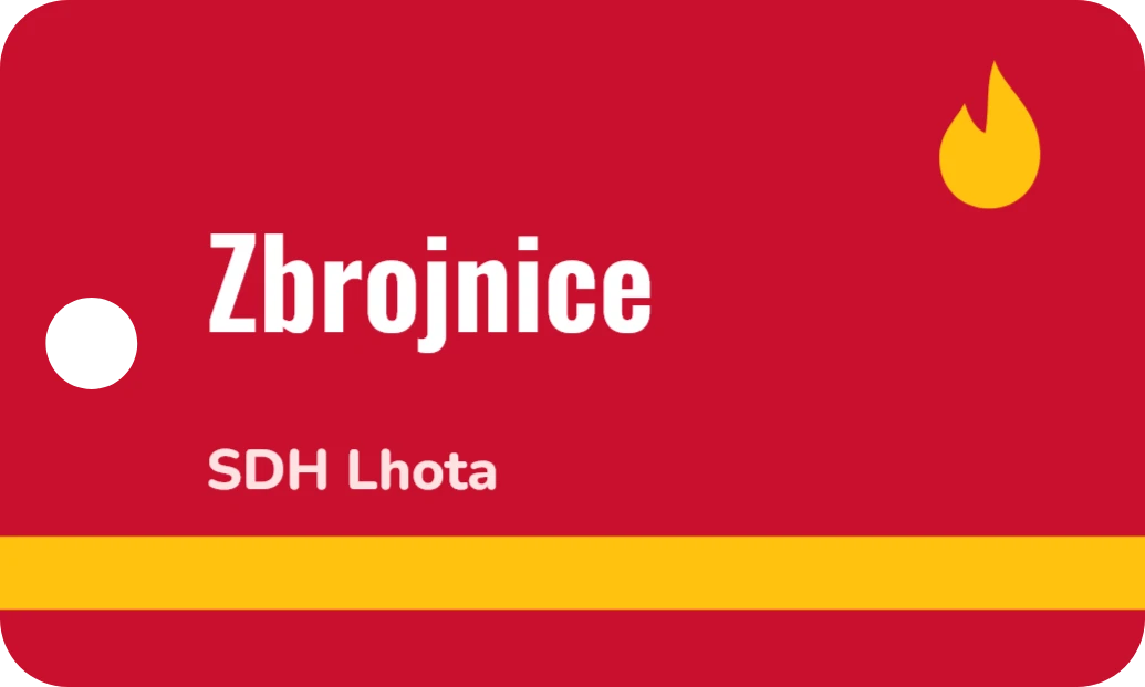 Přívěsek na klíče od zbrojnice, ukázka karty