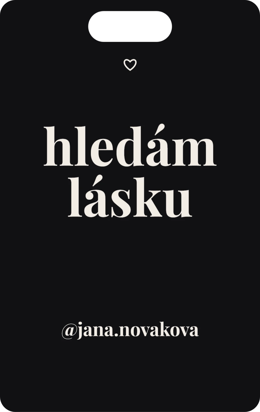 Hledám lásku, ukázka karty