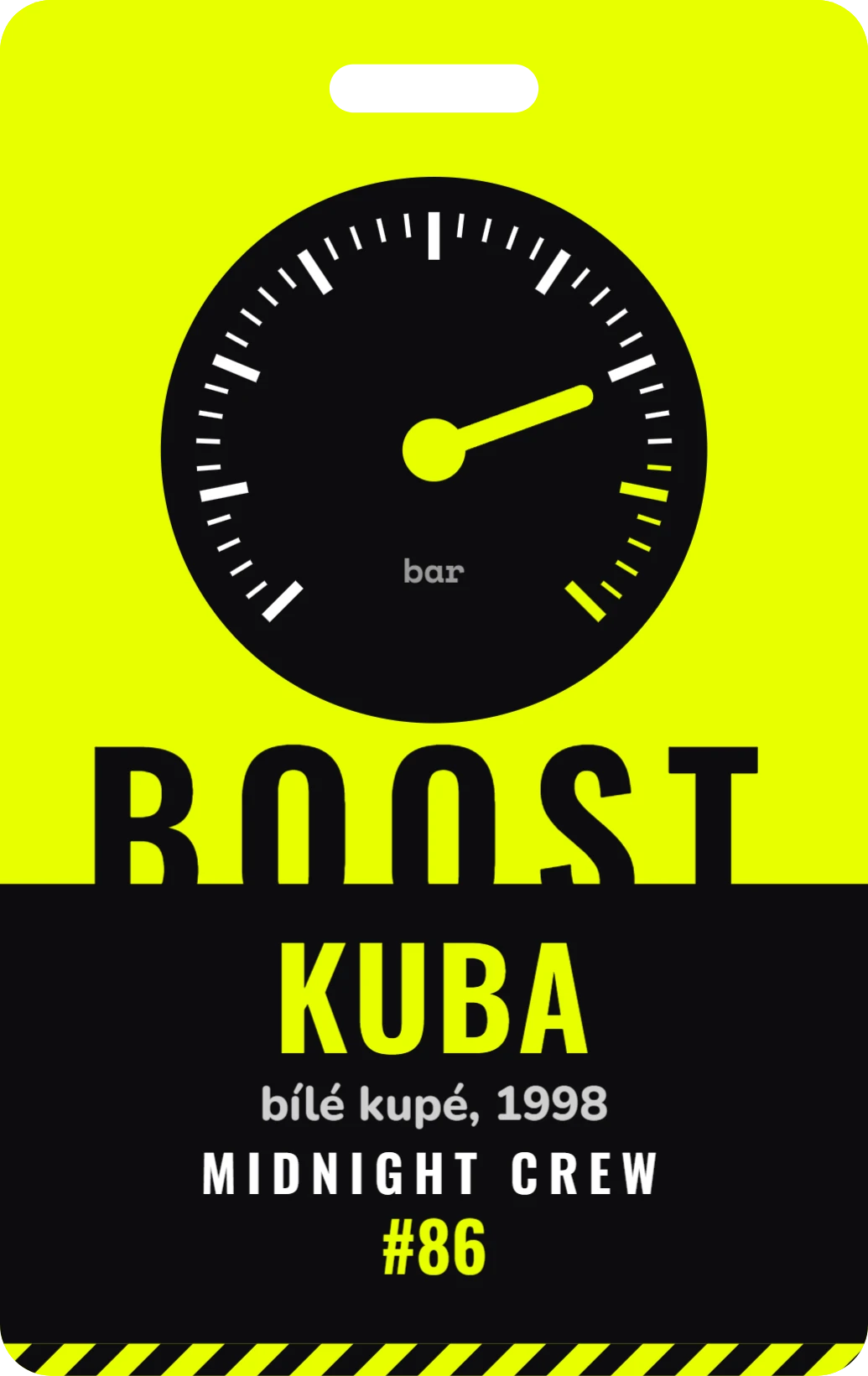 Boost, ukázka karty