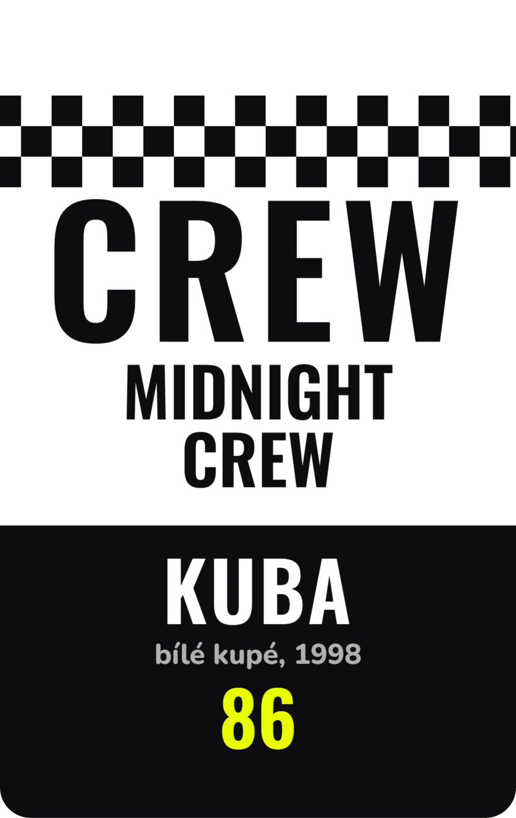 Crew, ukázka karty