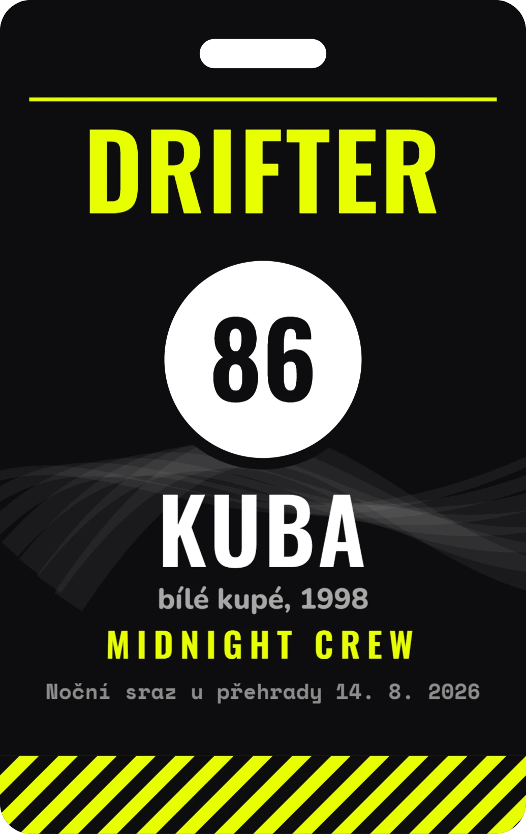 Drifter, ukázka karty