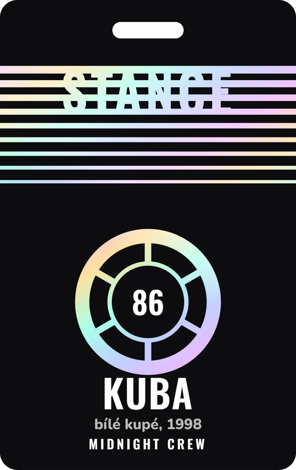Stance holo, ukázka karty