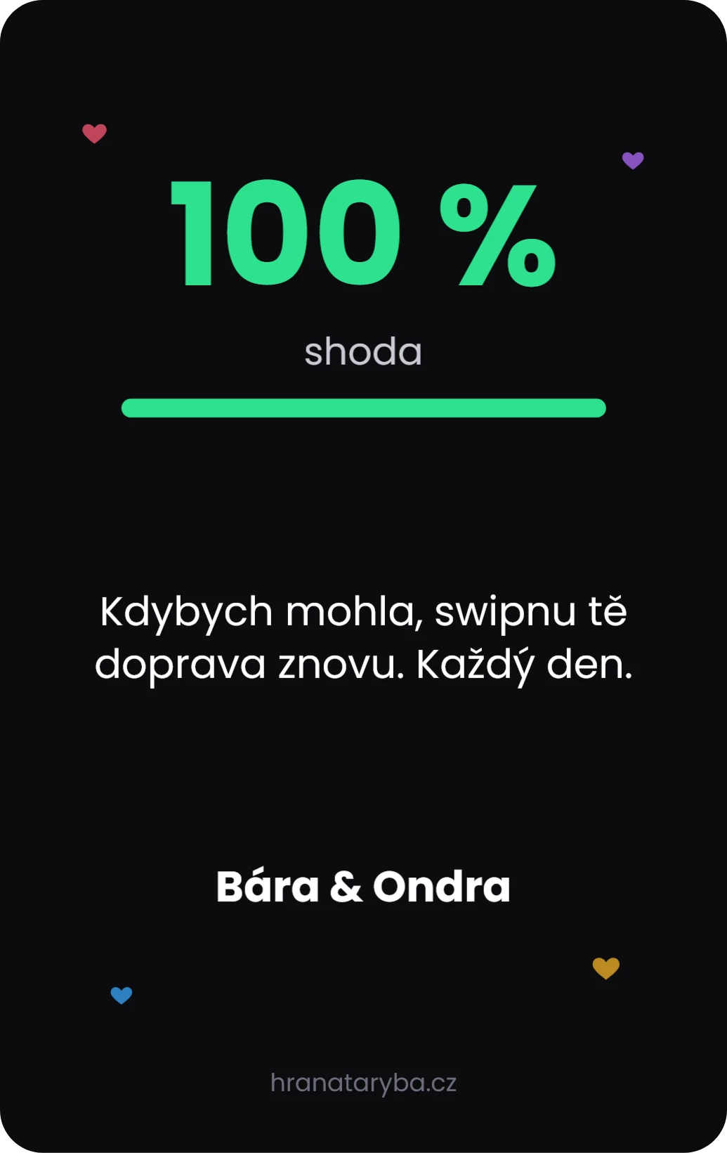 Máme shodu!, zadní strana
