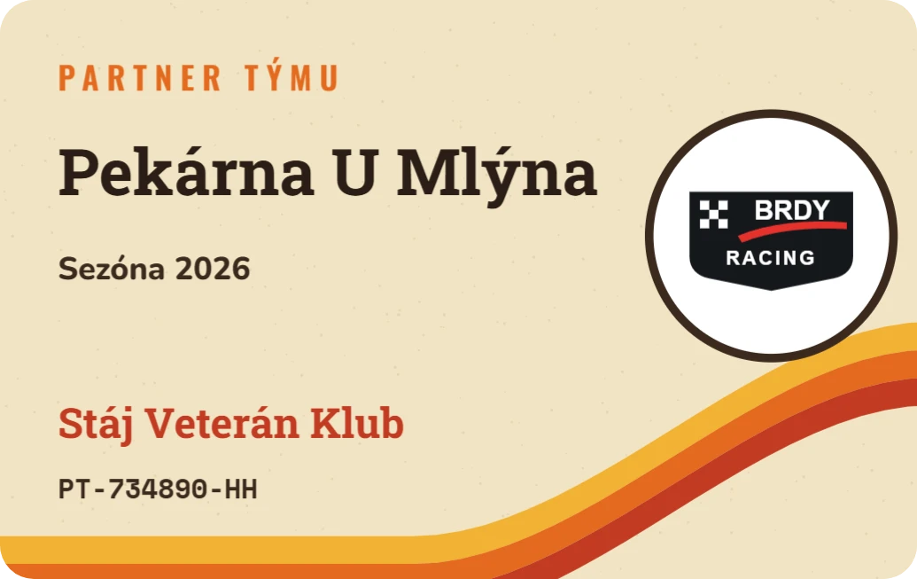 Partner týmu Retro, ukázka karty