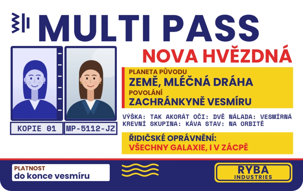 Multipass 2 s dvojitou fotkou, přední strana