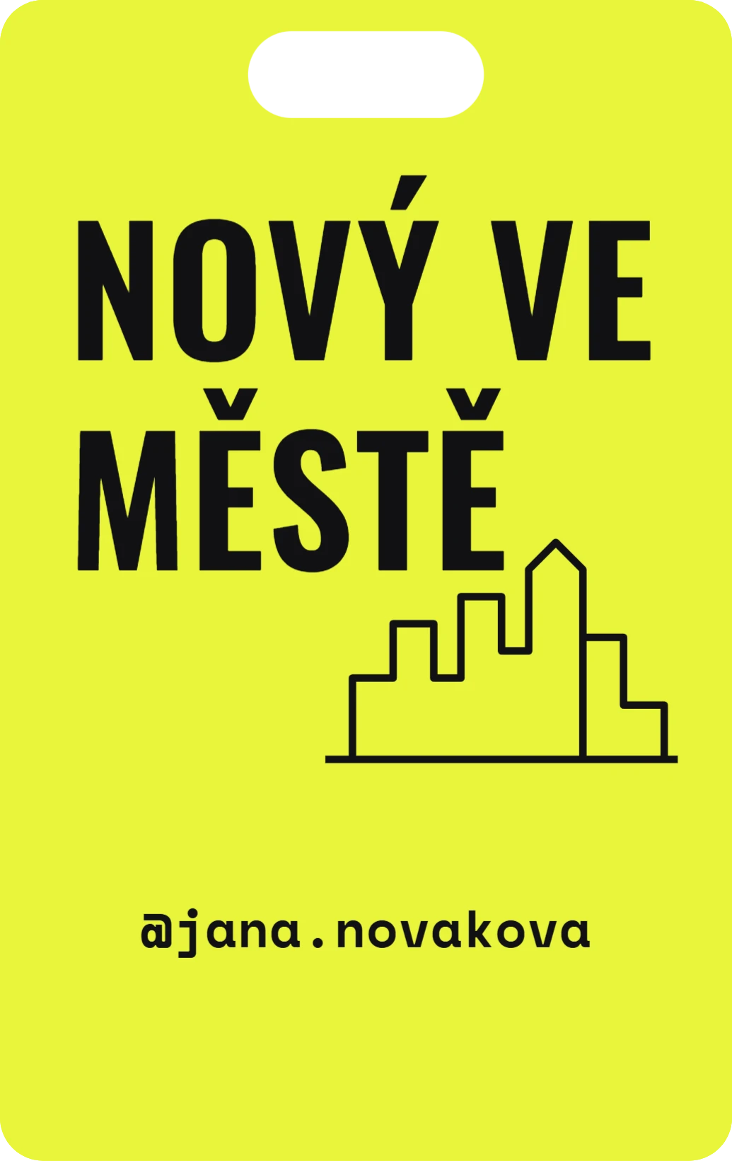 Nový ve městě, ukázka karty