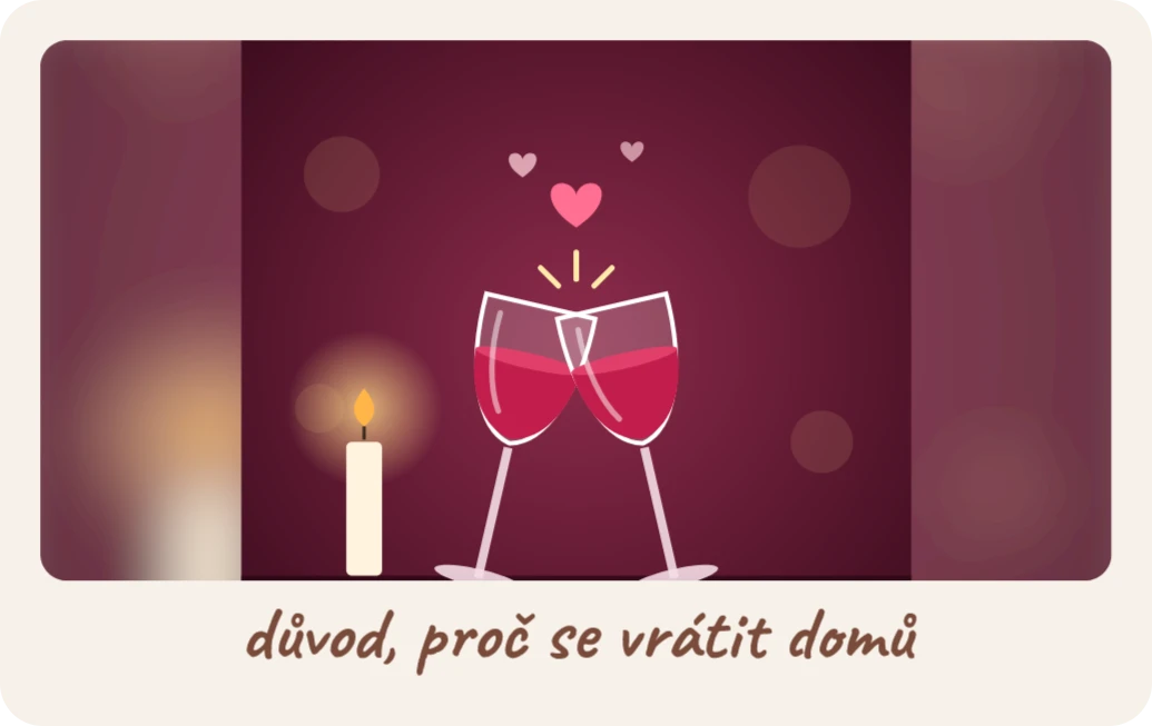 Důvod, proč se vrátit, ukázka karty