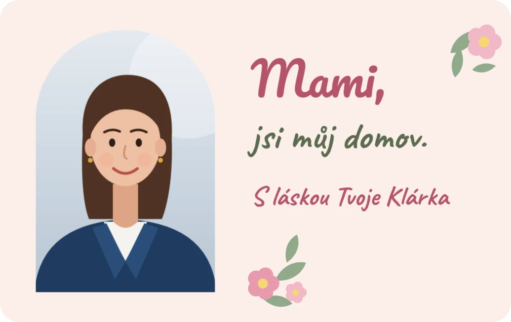 Pro mámu, ukázka karty