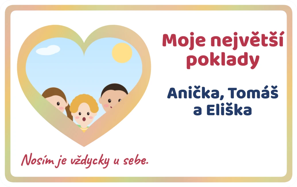 Moje největší poklady holo, ukázka karty