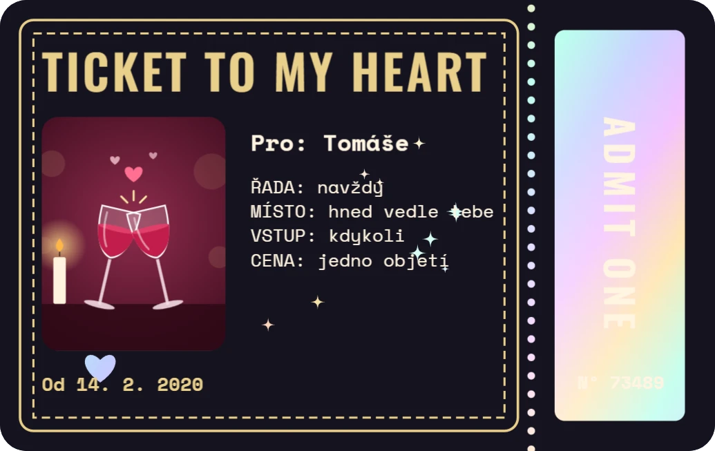 Ticket to my heart (holo), ukázka karty