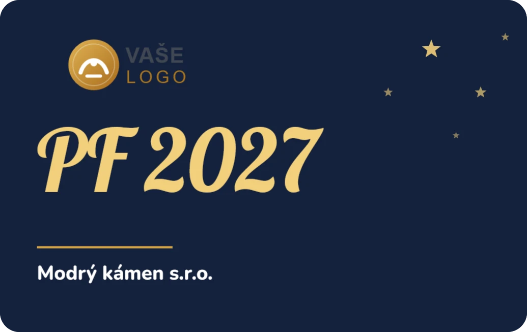 Firemní PF s logem, ukázka karty