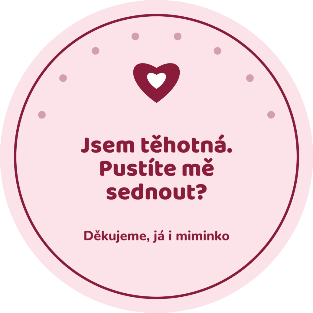 Placka Jsem těhotná, ukázka karty