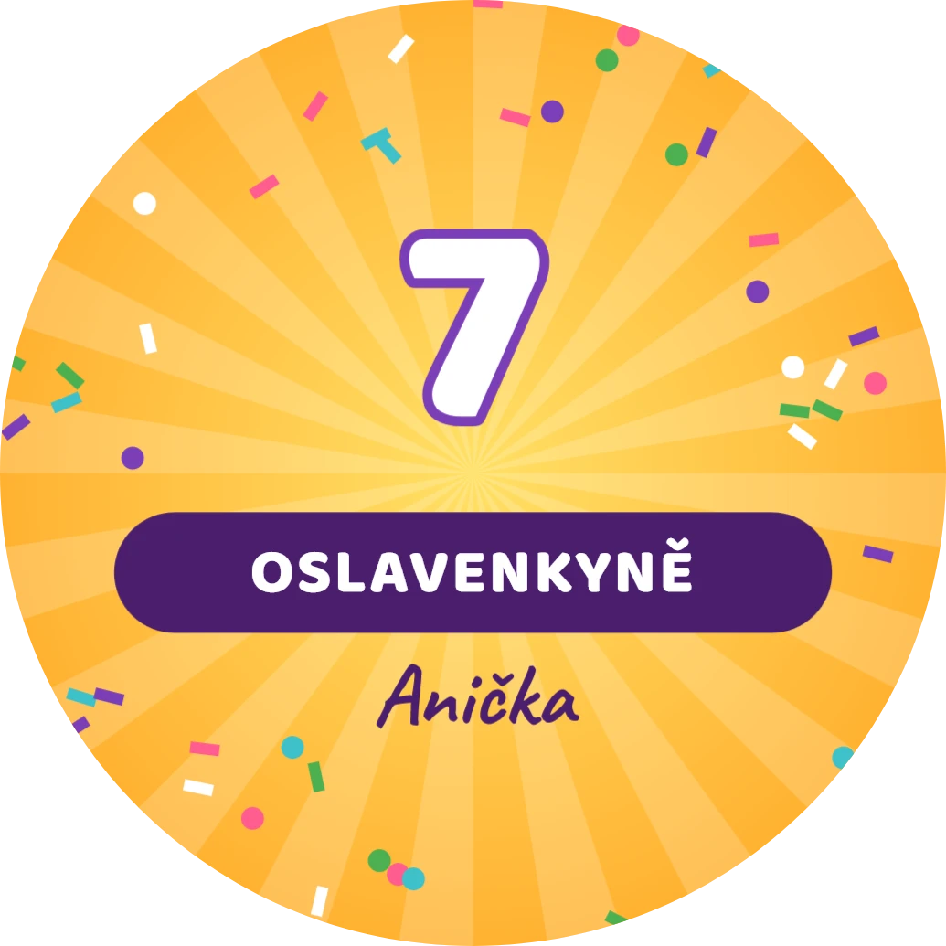 Placka Oslavenkyně a oslavenec, ukázka karty