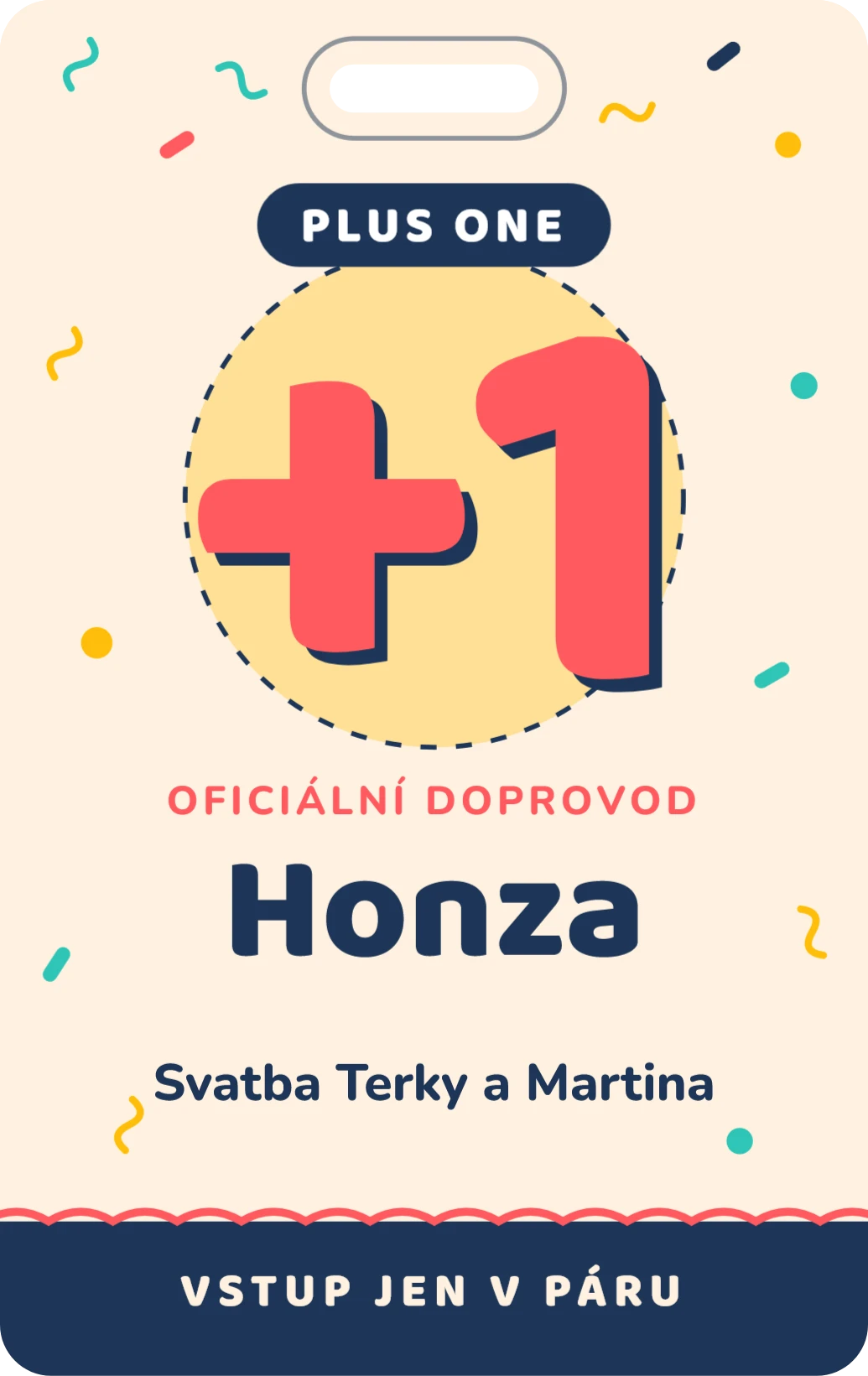 Plus one, ukázka karty