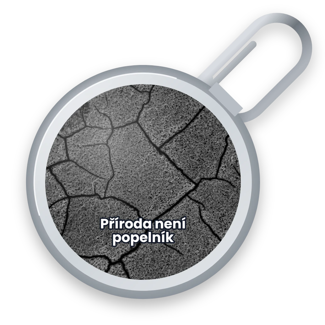 Vyprahlá zem: fotografie na víčku, přední strana