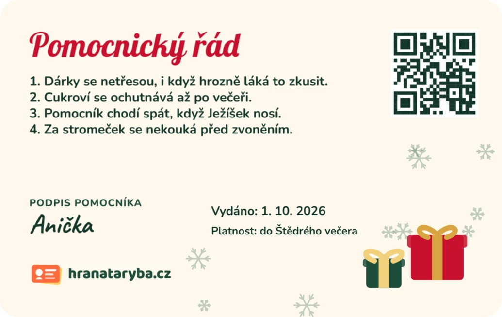Průkaz Ježíškova pomocníka, zadní strana
