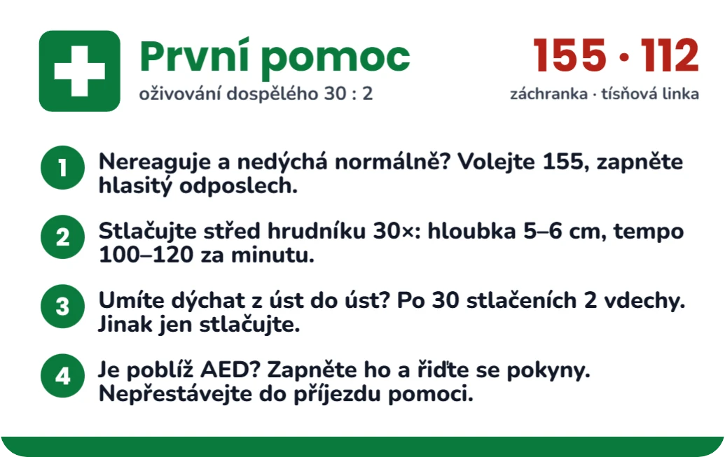První pomoc do peněženky, ukázka karty