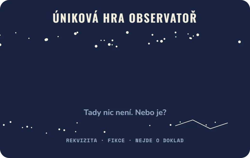 Úniková hra: skrytý vzkaz lakem, ukázka karty