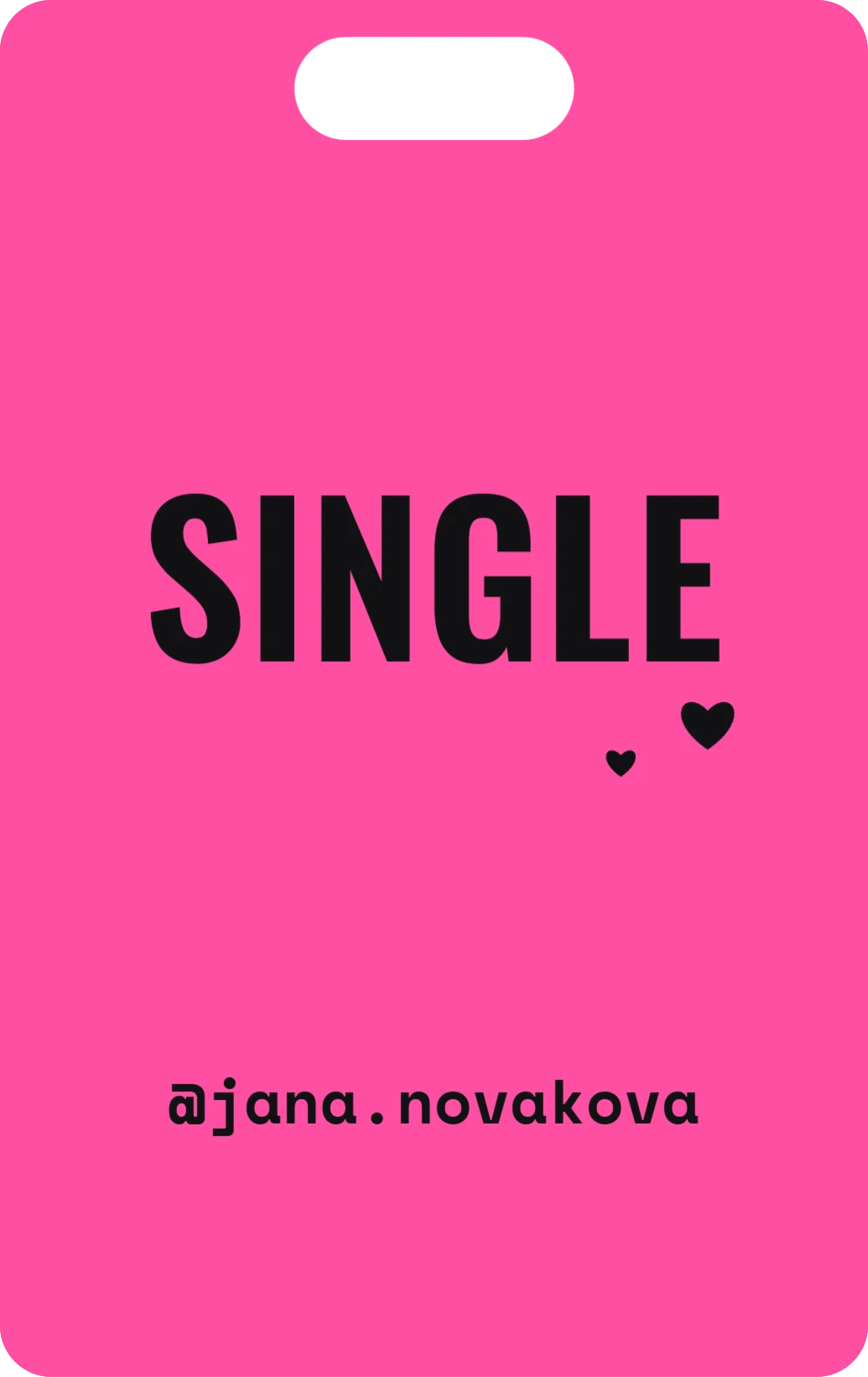 Single, ukázka karty