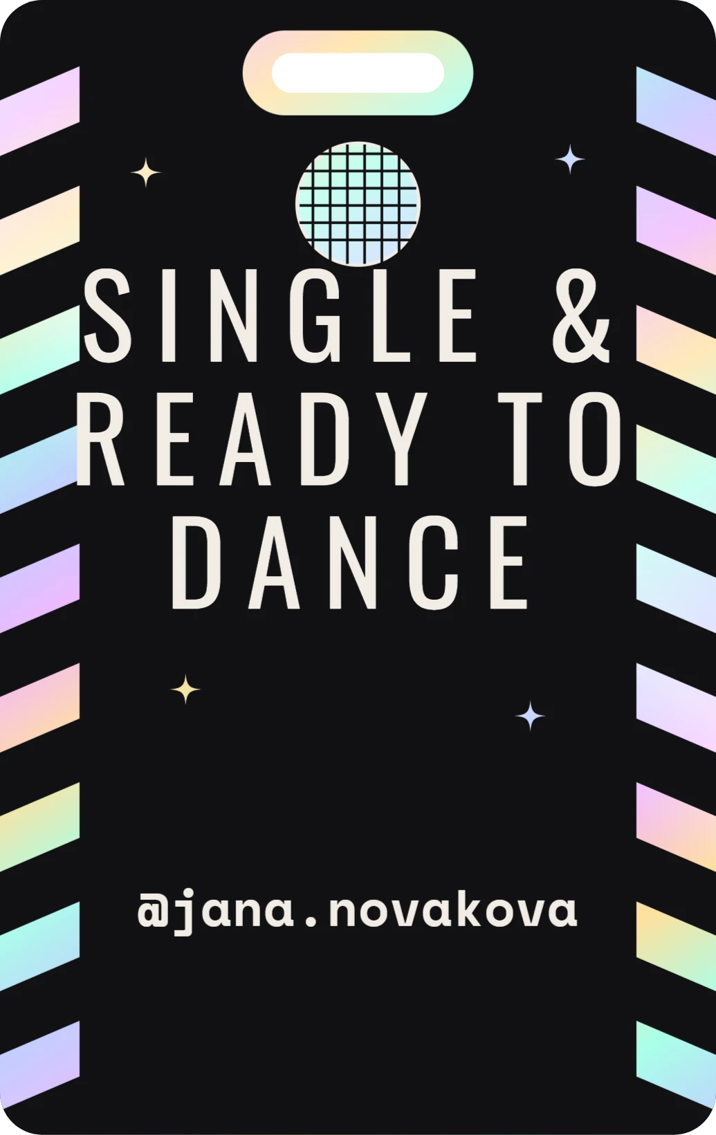 Single & ready to dance, ukázka karty