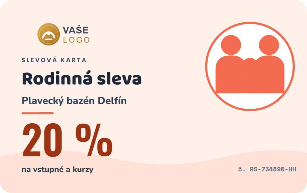 Rodinná, studentská a seniorská sleva, ukázka karty