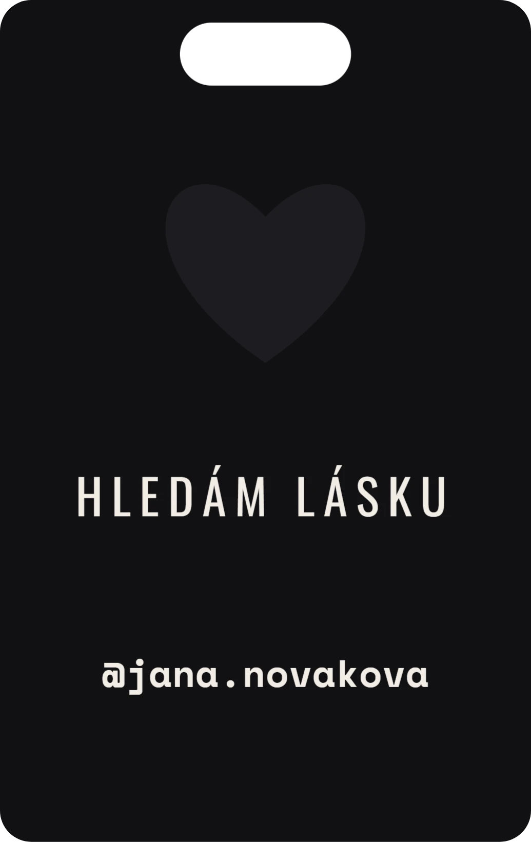 Srdce z laku, ukázka karty